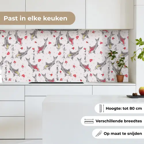 Vis - Koi - Bloemen - Patronen keuken achterwand 2 middel 871 -sfeer4_NL