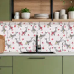 Vis - Koi - Bloemen - Patronen keuken achterwand 2 middel 871 -sfeer3