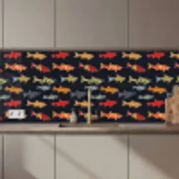 Vissen - Patroon - Kleurrijk keuken achterwand 2 middel 871 zz_3dshopping