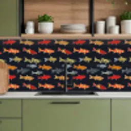 Vissen - Patroon - Kleurrijk keuken achterwand 2 middel 871 -sfeer3