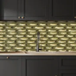 Vis - Patroon - Groen keuken achterwand 2 middel 871 -sfeer1