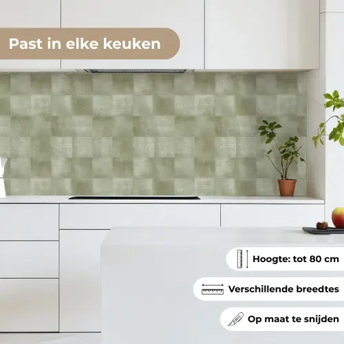 Vlakken - Rustiek - Groen keuken achterwand 2 middel 871 -sfeer4_NL