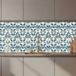 Flora - Modern - Blauw keuken achterwand 2 middel 871 zz_3dshopping