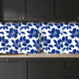 Floraal - Modern - Blauw keuken achterwand 2 middel 871 -sfeer1