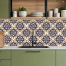 Floraal - Ornament - Blauw keuken achterwand 2 middel 871 -sfeer3