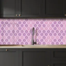Bloemenruit - Patroon - Paars keuken achterwand 2 middel 871 -sfeer1