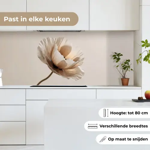 Bloem - Beige - Crème keuken achterwand 2 middel -sfeer4_NL