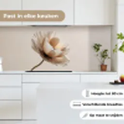 Bloem - Beige - Crème keuken achterwand 2 middel -sfeer4_NL