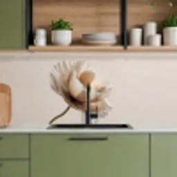 Bloem - Beige - Crème keuken achterwand 2 middel -sfeer3