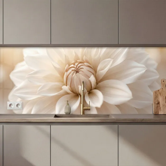 Bloem - Dahlia - Wit keuken achterwand 2 middel zz_3dshopping