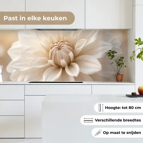 Bloem - Dahlia - Wit keuken achterwand 2 middel -sfeer4_NL