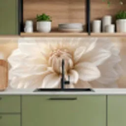 Bloem - Dahlia - Wit keuken achterwand 2 middel -sfeer3