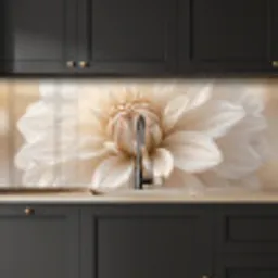 Bloem - Dahlia - Wit keuken achterwand 2 middel -sfeer1