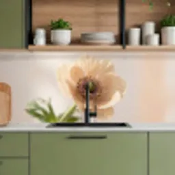 Bloem - Minimalistisch - Groen keuken achterwand 2 middel -sfeer3