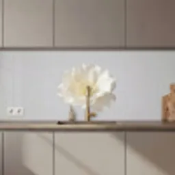 Bloem - Minimalistisch -Wit keuken achterwand 2 middel zz_3dshopping