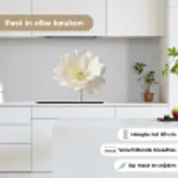 Bloem - Minimalistisch -Wit keuken achterwand 2 middel -sfeer4_NL