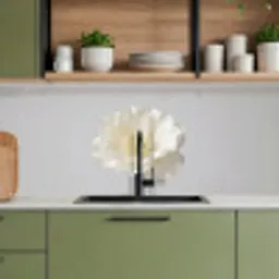 Bloem - Minimalistisch -Wit keuken achterwand 2 middel -sfeer3