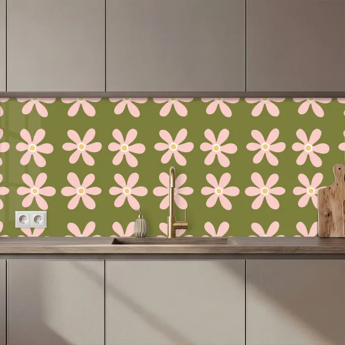 Bloem - Modern - Groen keuken achterwand 2 middel 871 zz_3dshopping