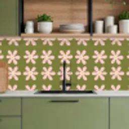 Bloem - Modern - Groen keuken achterwand 2 middel 871 -sfeer3