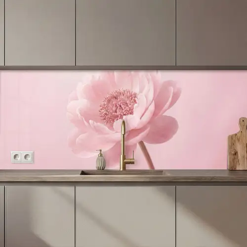 Bloem - Pioenroos - Roze keuken achterwand 2 middel zz_3dshopping