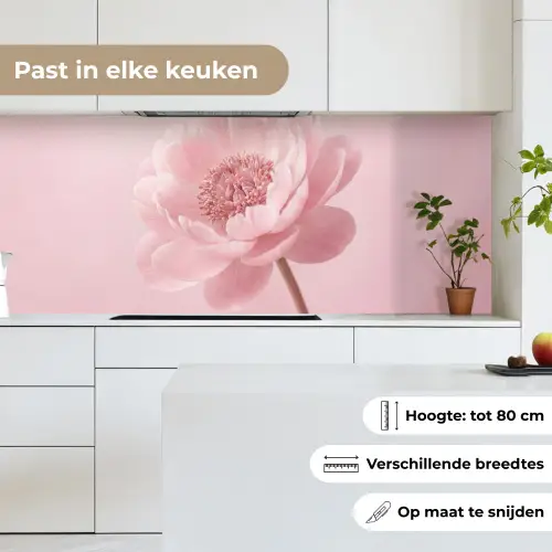 Bloem - Pioenroos - Roze keuken achterwand 2 middel -sfeer4_NL