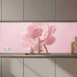 Bloem - Pioenroos - Roze keuken achterwand 2 middel zz_3dshopping
