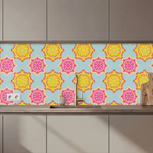 Flower Power - Design - Hippie keuken achterwand 2 middel 871 zz_3dshopping