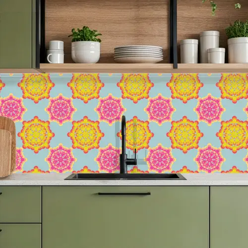 Flower Power - Design - Hippie keuken achterwand 2 middel 871 -sfeer3