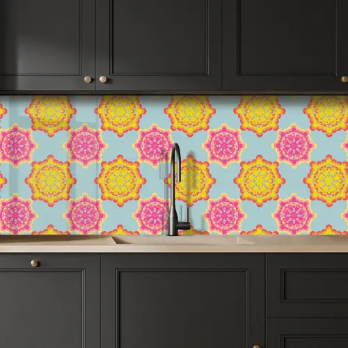 Flower Power - Design - Hippie keuken achterwand 2 middel 871 -sfeer1
