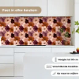 Bloemen - Abstract - Aardetinten keuken achterwand 2 middel 871 -sfeer4_NL