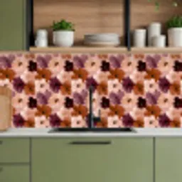 Bloemen - Abstract - Aardetinten keuken achterwand 2 middel 871 -sfeer3