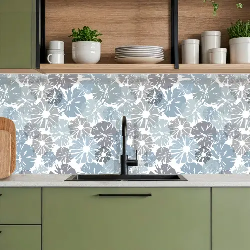 Bloemen - Abstract - Patroon keuken achterwand 2 middel 871 -sfeer3