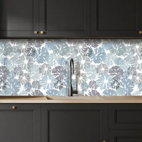Bloemen - Abstract - Patroon keuken achterwand 2 middel 871 -sfeer1