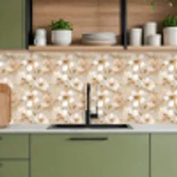 Bloemen - artistiek - Goud keuken achterwand 2 middel 871 -sfeer3