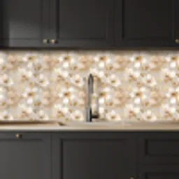 Bloemen - artistiek - Goud keuken achterwand 2 middel 871 -sfeer1