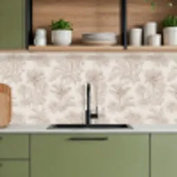 Bloemen - Beige - Planten - Vintage keuken achterwand 2 middel -sfeer3