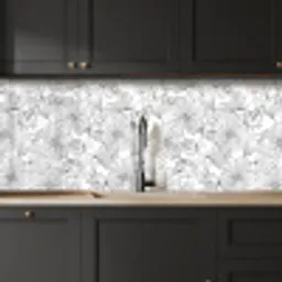 Bloemen - Zwart - Wit - Design - Flora keuken achterwand 2 middel 871 -sfeer1