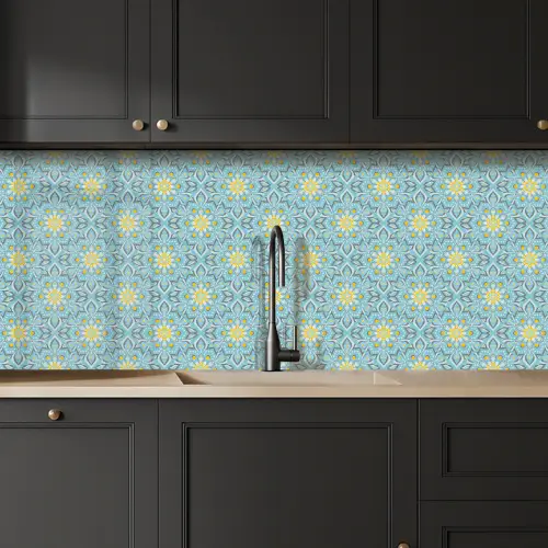 Bloemen - Boho - Patronen - Mandala - Vintage keuken achterwand 2 middel 871 -sfeer1