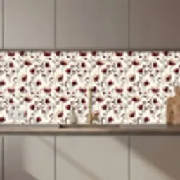 Bloemen - Botanisch - Bordeaux keuken achterwand 2 middel 871 zz_3dshopping