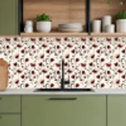 Bloemen - Botanisch - Bordeaux keuken achterwand 2 middel 871 -sfeer3