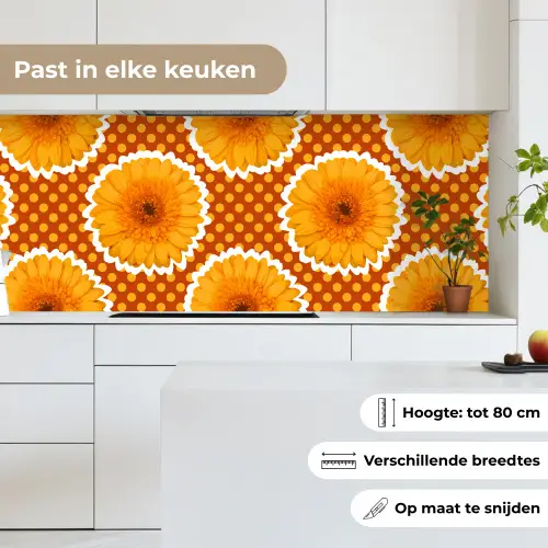 Bloemen - Stippen - Vintage - Patroon keuken achterwand 2 middel 871 -sfeer4_NL