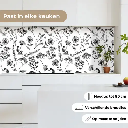 Bloemen - Kruiden - Vintage - Patronen keuken achterwand 2 middel 871 -sfeer4_NL