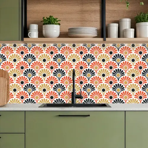 Bloemen - Japan - Patronen keuken achterwand 2 middel 871 -sfeer3