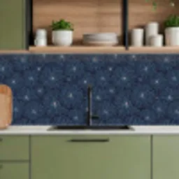 Bloemen - Japans - Patroon - Blauw - Wit keuken achterwand 2 middel 871 -sfeer3