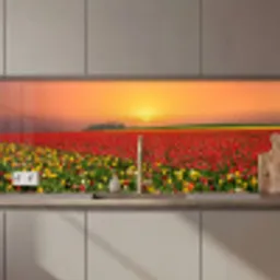 Bloemen - Landschap - Tulpen - Zonsondergang keuken achterwand 2 middel zz_3dshopping