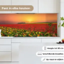 Bloemen - Landschap - Tulpen - Zonsondergang keuken achterwand 2 middel -sfeer4_NL