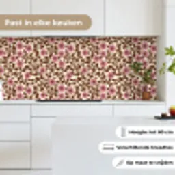 Bloemen - Bladeren - Kleurrijk keuken achterwand 2 middel 871 -sfeer4_NL