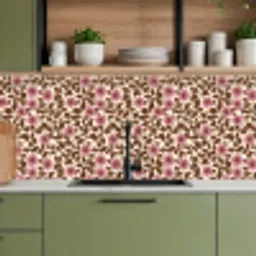 Bloemen - Bladeren - Kleurrijk keuken achterwand 2 middel 871 -sfeer3