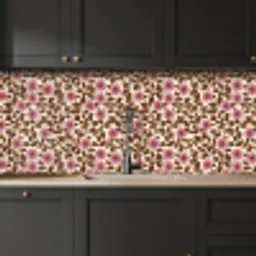 Bloemen - Bladeren - Kleurrijk keuken achterwand 2 middel 871 -sfeer1