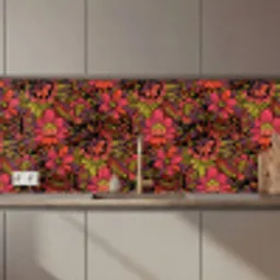 Bloemen - Bladeren - Design keuken achterwand 2 middel 871 zz_3dshopping